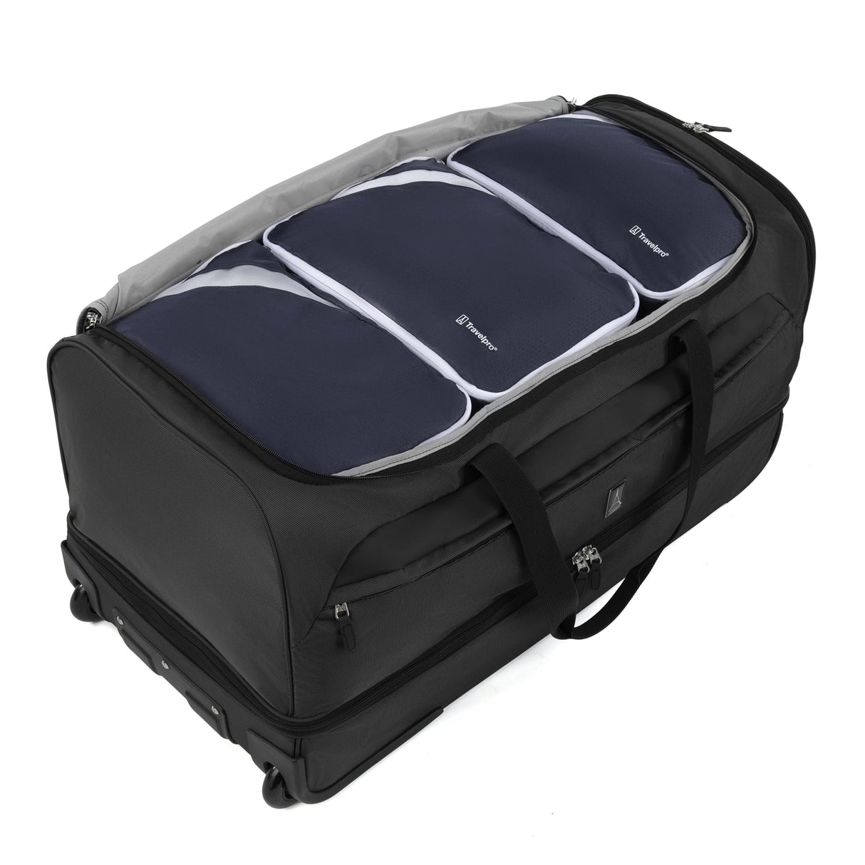 Bolsa de viaje con ruedas y fondo abatible Roadtrip de 30" con cubos de embalaje de Travelpro