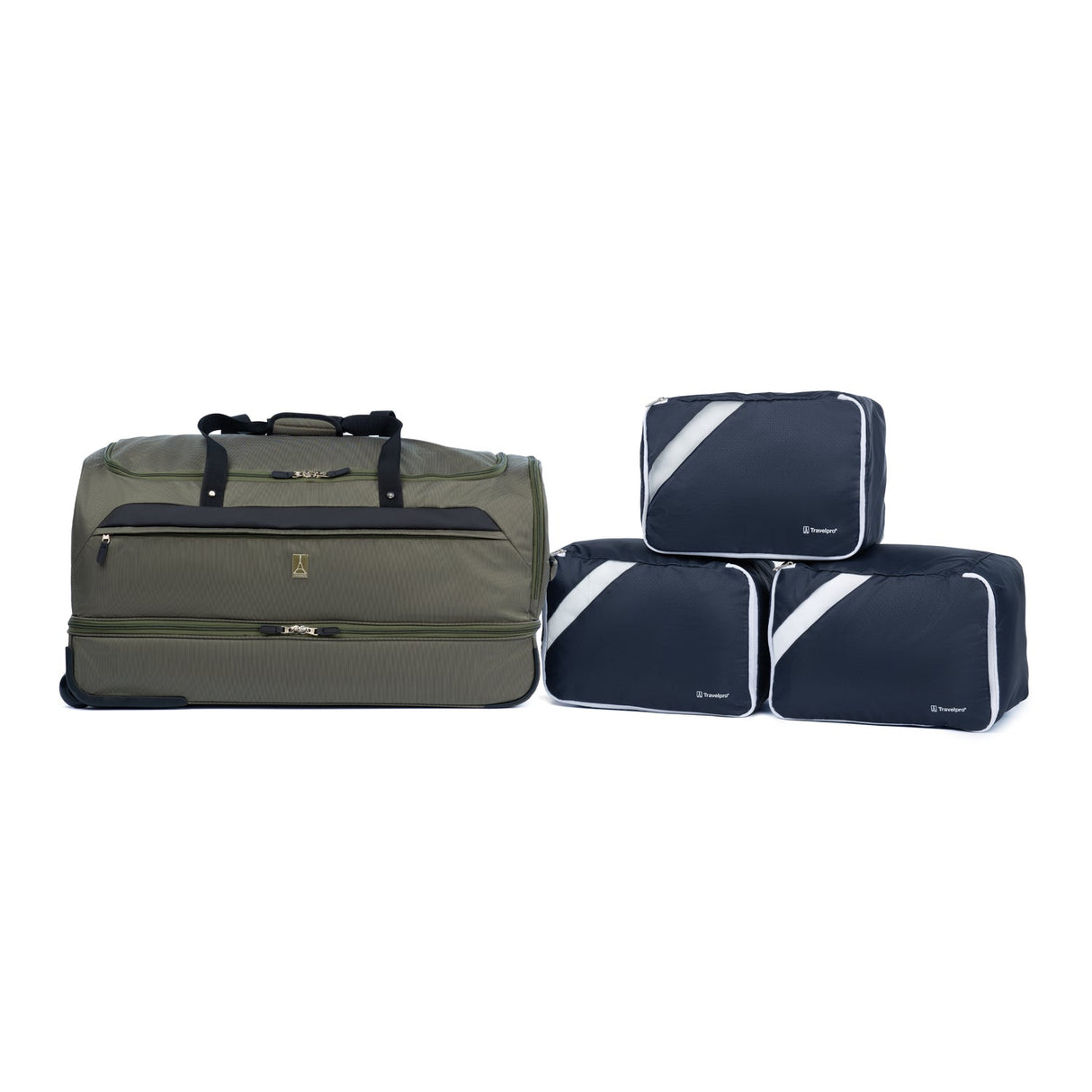 Bolsa de viaje con ruedas y fondo abatible Roadtrip de 30" con cubos de embalaje de Travelpro
