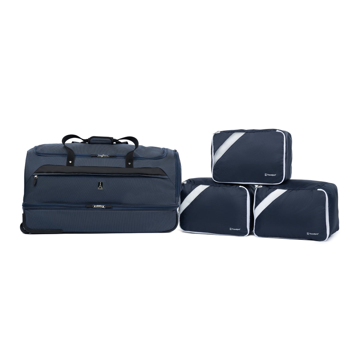Bolsa de viaje con ruedas y fondo abatible Roadtrip de 30" con cubos de embalaje de Travelpro