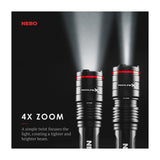 Nebo Redline X 1800 lumen, Rechargeable Flashlight