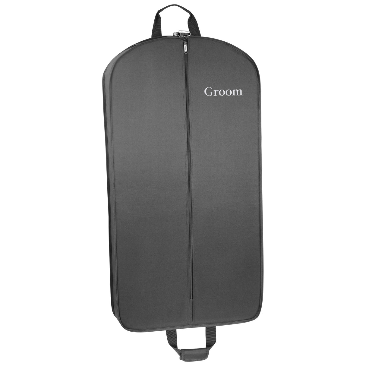 40” Deluxe Travel Garment Bag with Two Pockets and Groom Embroidery by WallyBags