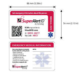 Emergency Medical Information & Contact ID Wallet & Keychain 2 card kit