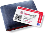 Emergency Medical Information & Contact ID Wallet & Keychain 2 card kit