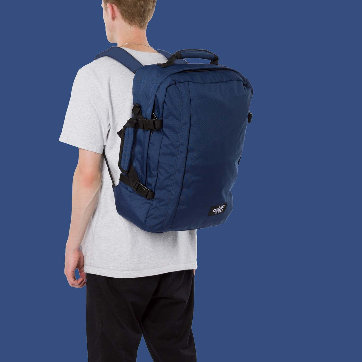 Navy Blue Classic 44L Backpack by CabinZero