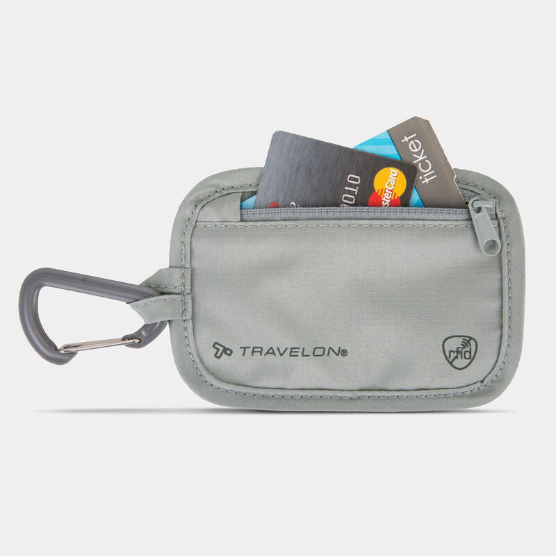 Bolsa de almacenamiento con clip de bloqueo RFID de Travelon (13368)